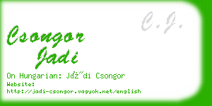 csongor jadi business card